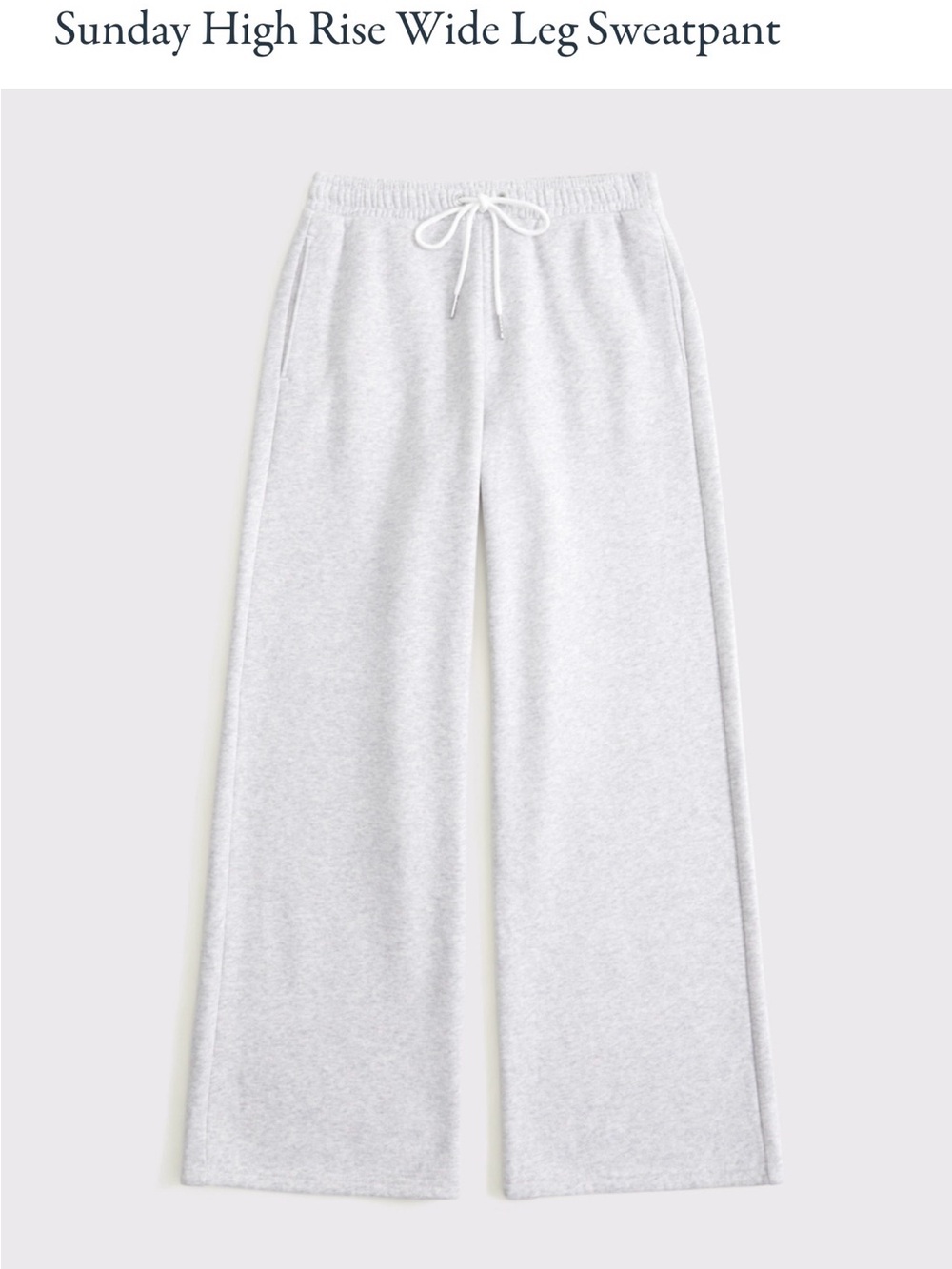 Abercrombie Sunday Wide Leg High-Rise Sweatpant